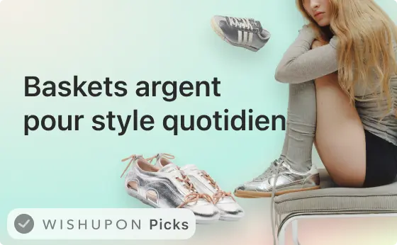 Baskets argent pour style quotidien